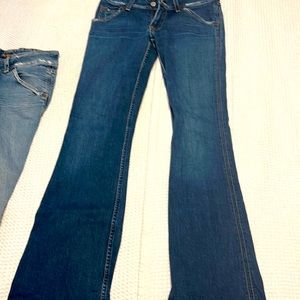 Dark blue denim distressed Hudson jeans